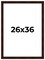 Distressed Brown Picture Frame - UV Acrylic, Foam Board Backing, Hanging Hardware